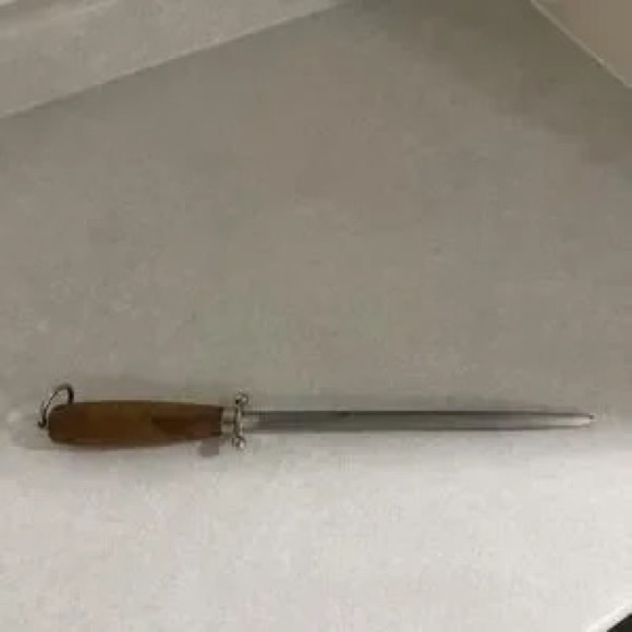 Other - Knife Sharpening Steel with Wooden Handle